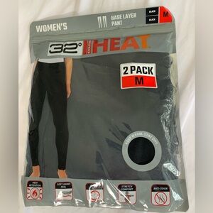 32 Degrees HEAT Gray and Black Base Layer Pants